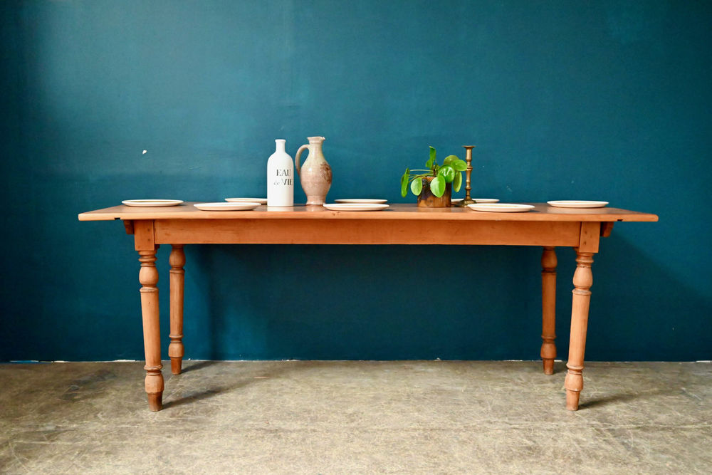 Grande table ancienne de ferme ou de bistrot en bois massif 1050 Wintzenheim (68)