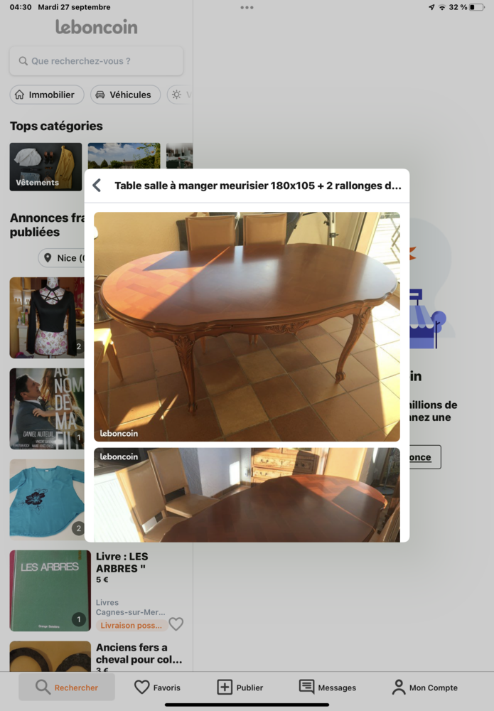 grandeTable salle � manger meurisier 40 Les Issambres (83)