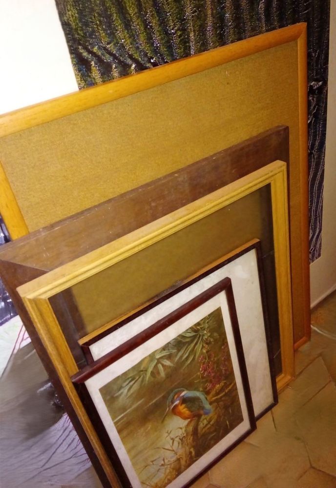 (5x) Grands cadres bois plastique et sous verre 2 Monnetier-Mornex (74)