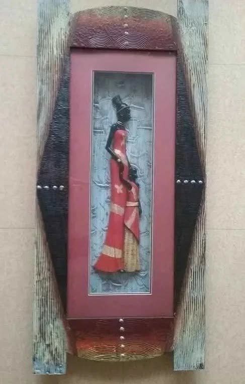 Lot De 2 Grands Cadres D�coration Africaine en Relief 70cm 30 Pau (64)