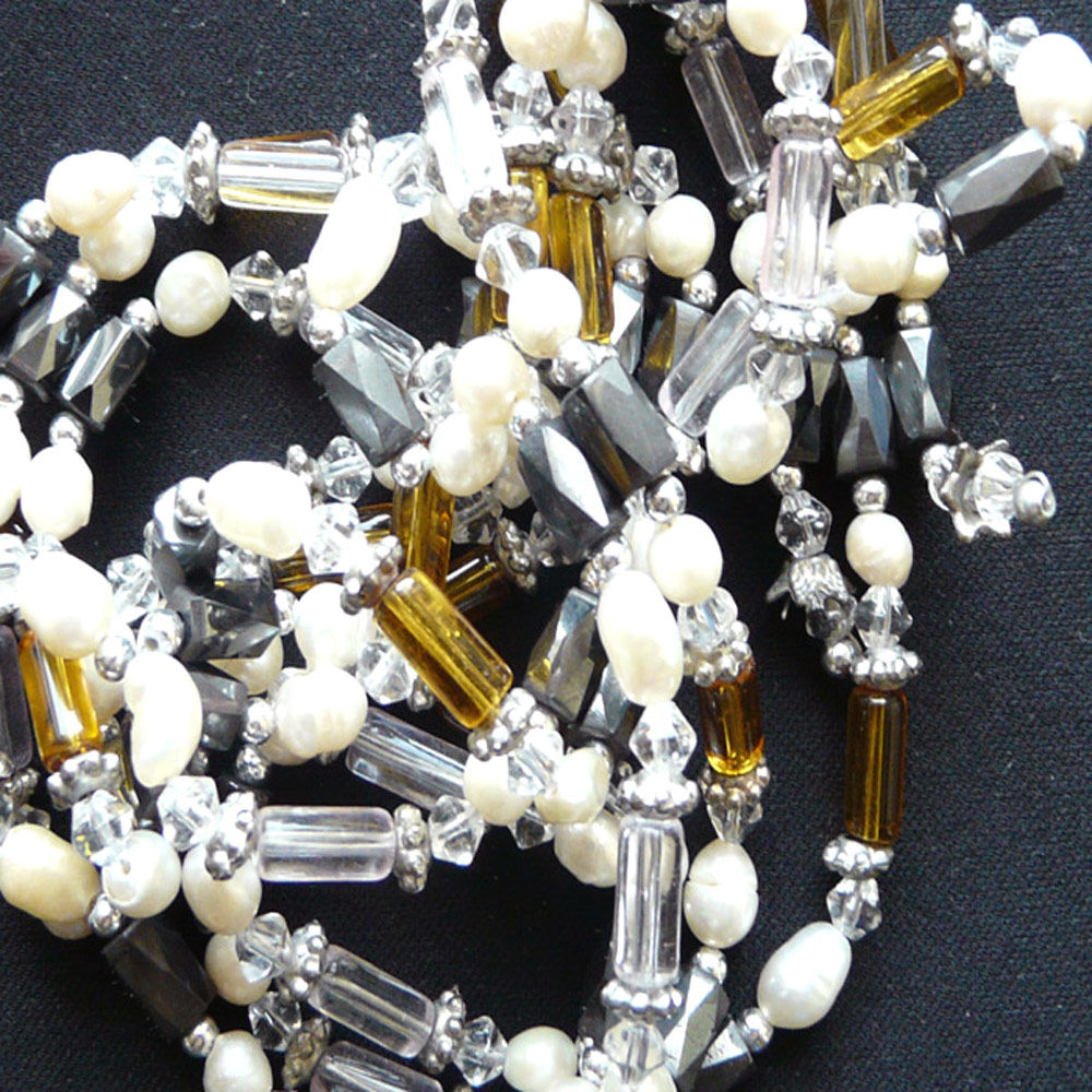 2 Grands Colliers Magn�tiques - design min�raux et r�sine - 11 Gravelines (59)