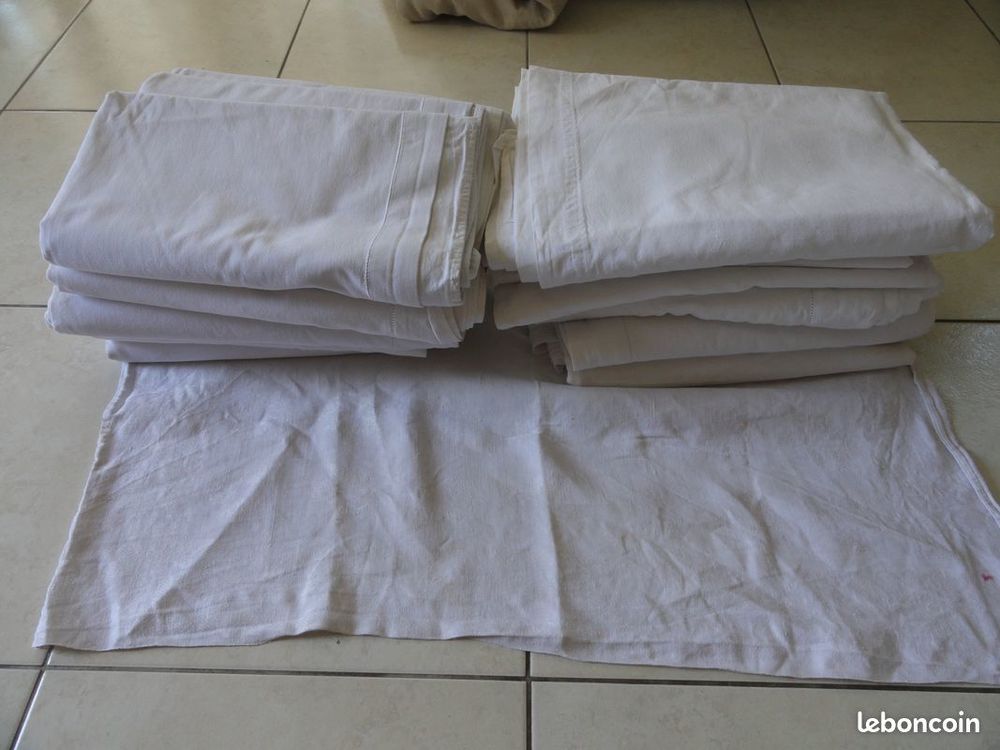 Lot 10 grands draps ancien/vintage 50 Montauban (82)