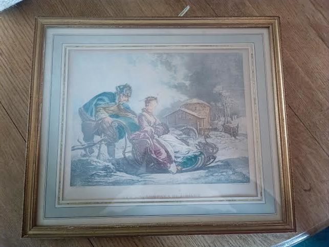 GRAVURE LES AMUSEMENTS DE L'HIVER FRANCOIS BOUCHER 50 Saint-Jean-du-Cardonnay (76)