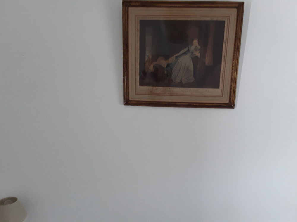 Gravure ancienne avec un encadrement dor� 25 La Rochelle (17)