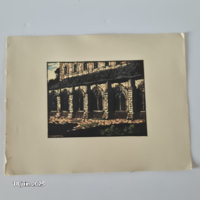 Gravure sur bois dessin�e par Ferdinand Dubreuil.  1950, abb 45 Saumur (49)