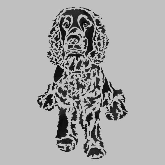 Gravure laser  - Miroir grav� - Cocker assis 15 Metz (57)