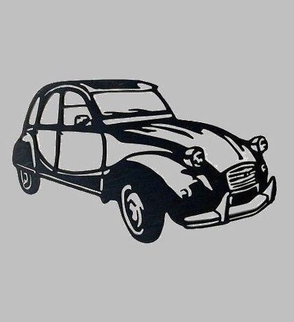 Gravure laser - Miroir grav� - 2CV Charleston 15 Metz (57)