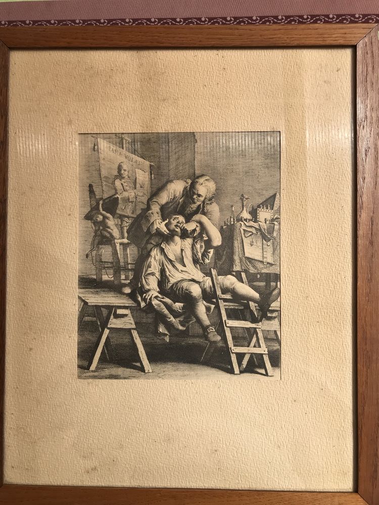 Lot de 3 gravures anciennes  Dentiste  0 Sainte-Genevi�ve (60)