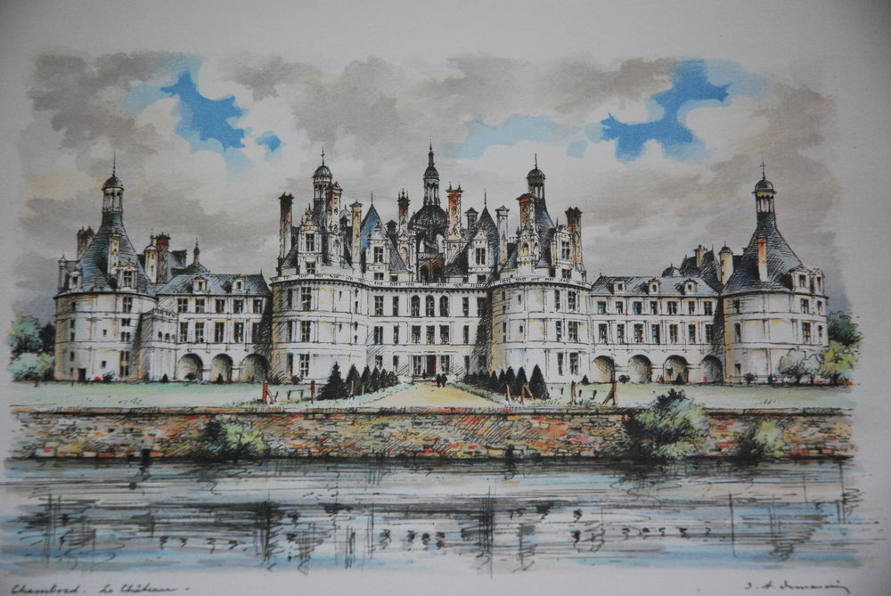 GRAVURES CHATEAUX DE LA LOIRE 12 Houdemont (54)