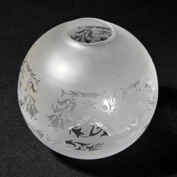 Gros Globe boule gravure LOUIS XV lampe a p�trole lustre lum 28 Marseille 13 (13)