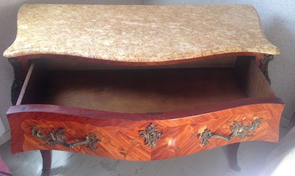 GROSSE COMMODE Style Louis XV Bois de rose + Marbre 350 Lyon 8 (69)