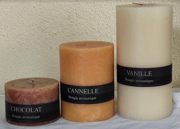 Lot de 3 grosses Bougies aromatis�es 12 Vals-les-Bains (07)