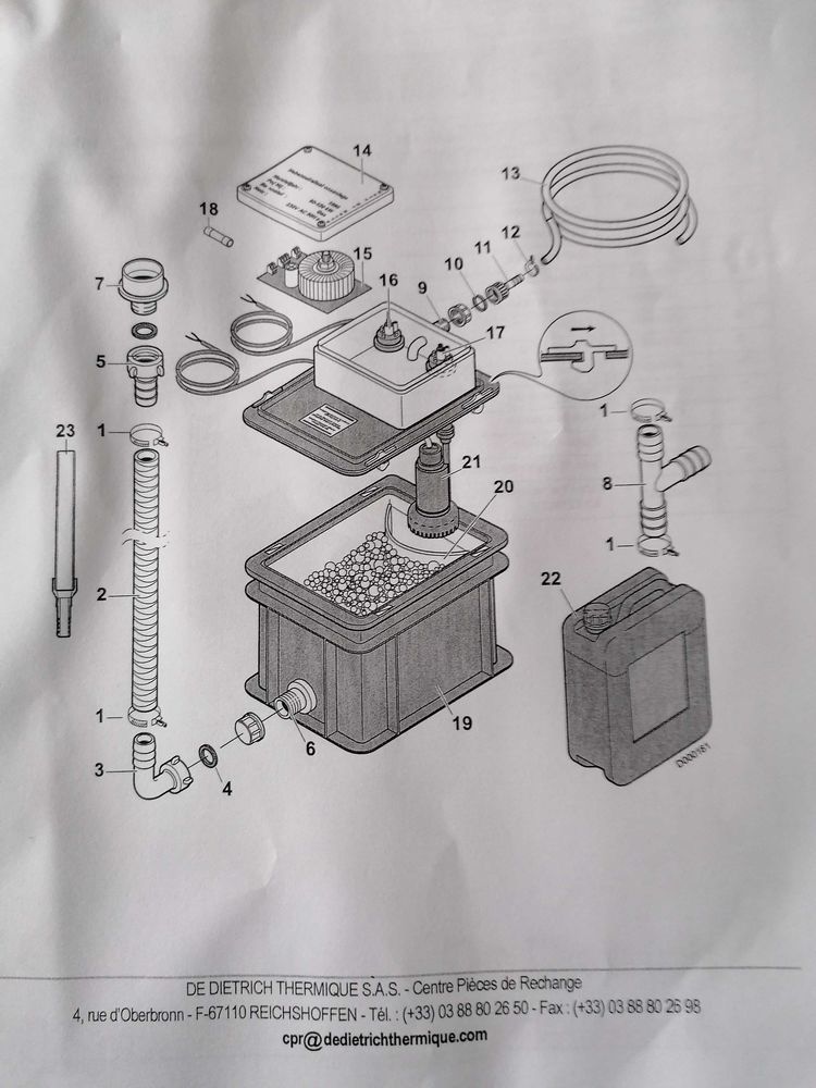 Groupe de relevage des condensats pour chaudi�res 950 Le Mans (72)