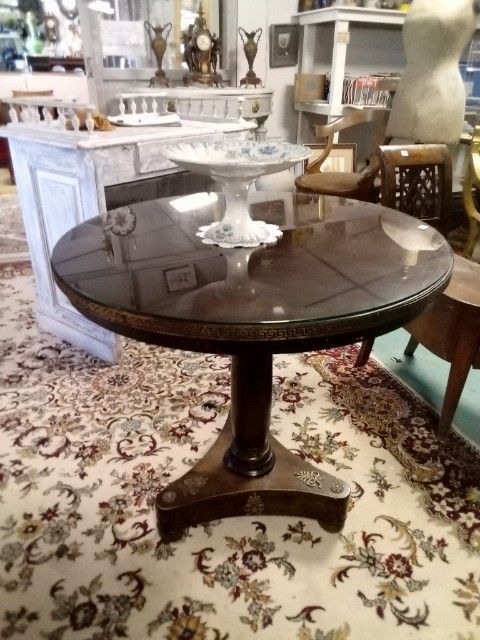 Gu�ridon en acajou ancien 220 Ch�teau-l'�v�que (24)