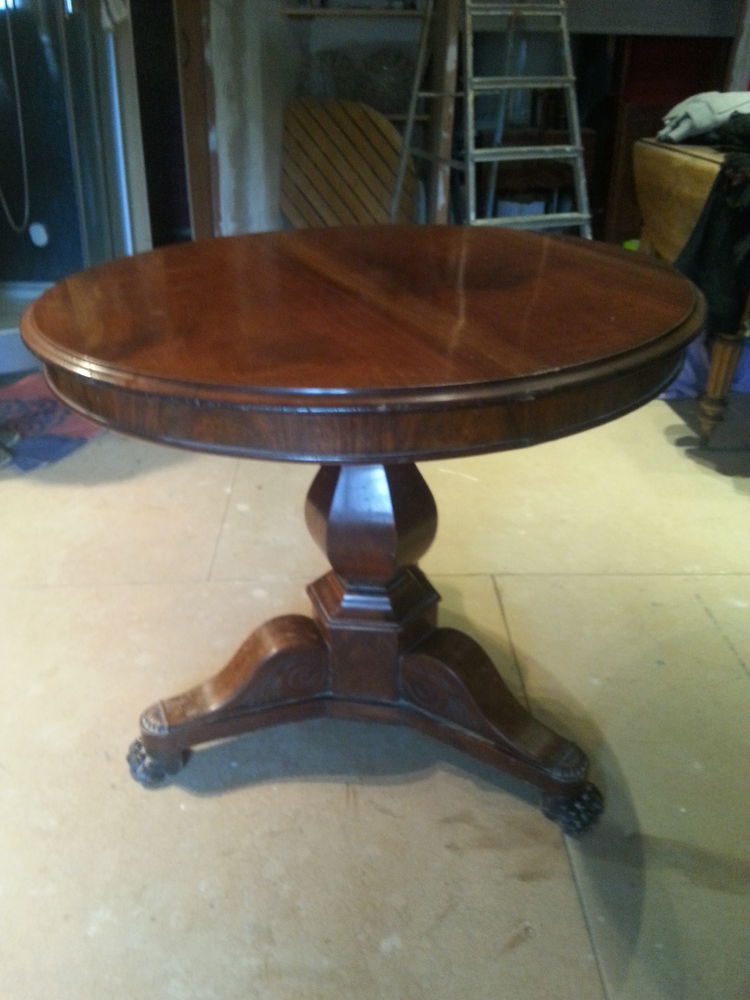 Gu�ridon en acajou �poque XIX �me  restauration 1200 Saint-S�glin (35)