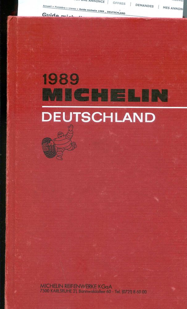 GUIDE MICHELIN 1989 - DEUTSCHLAND, 10 Rennes (35)