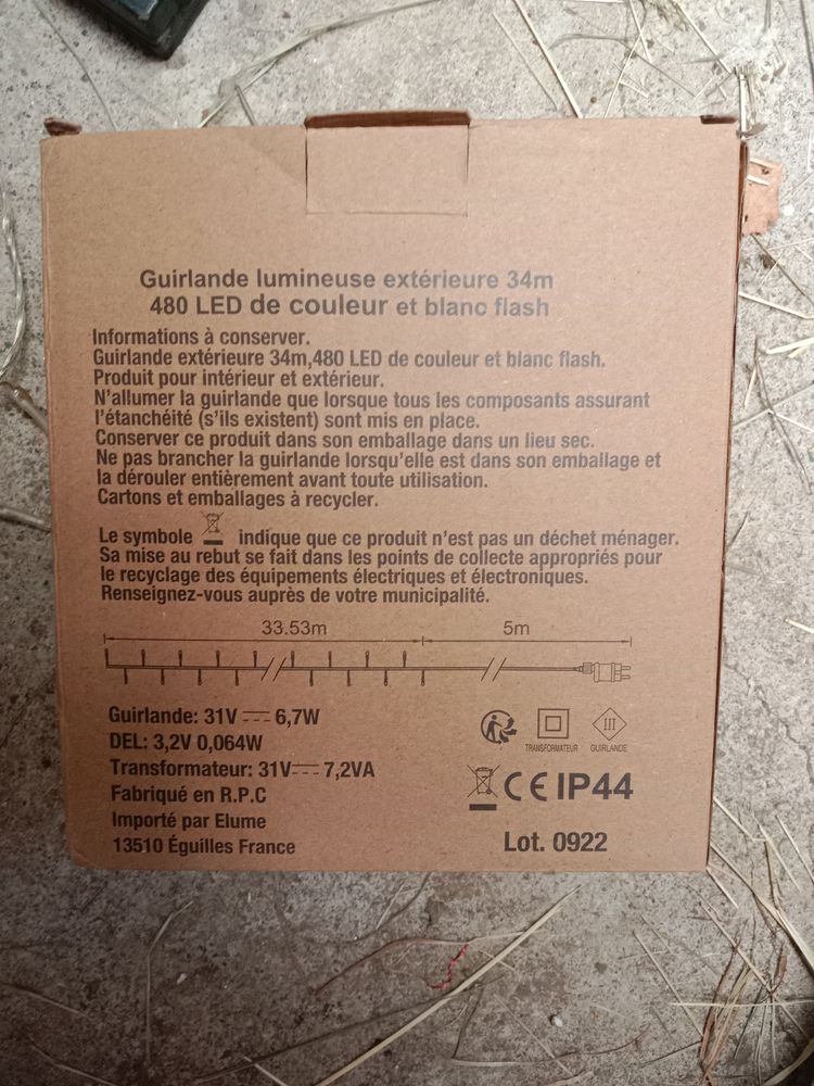 2 guirlande blanc chaud avec flash blancs froids Elume 34m c 40 �gliseneuve-pr�s-Billom (63)