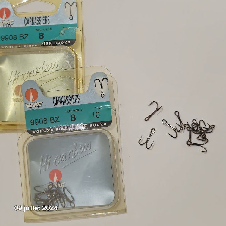 Hamecon Double Carnassier Vmc Limerick 90� 9908, lot de 20 h 7 Gu�ret (23)