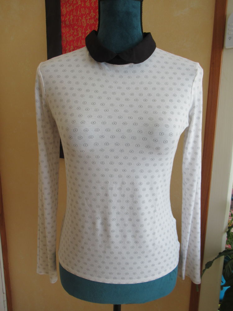 Haut blanc et noir - Kiabi - Taille S 3 Livry-Gargan (93)