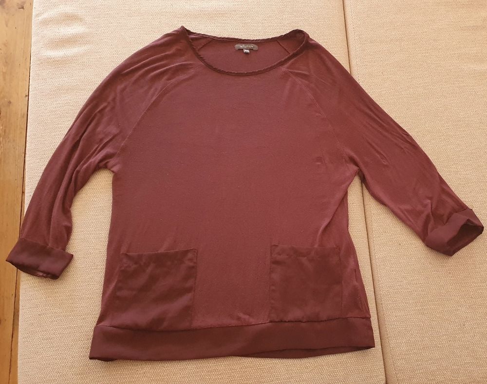 Haut bordeaux manches 3/4 avec des poches 1 Monistrol-sur-Loire (43)