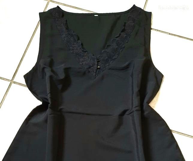 Haut caraco noir beau col V dentelle T 40 - port� 1 fois 8 Domart-en-Ponthieu (80)