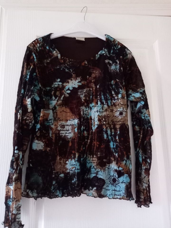 Haut manches longues bleu et marron  In Extenso taille 42 2 Villiers (86)