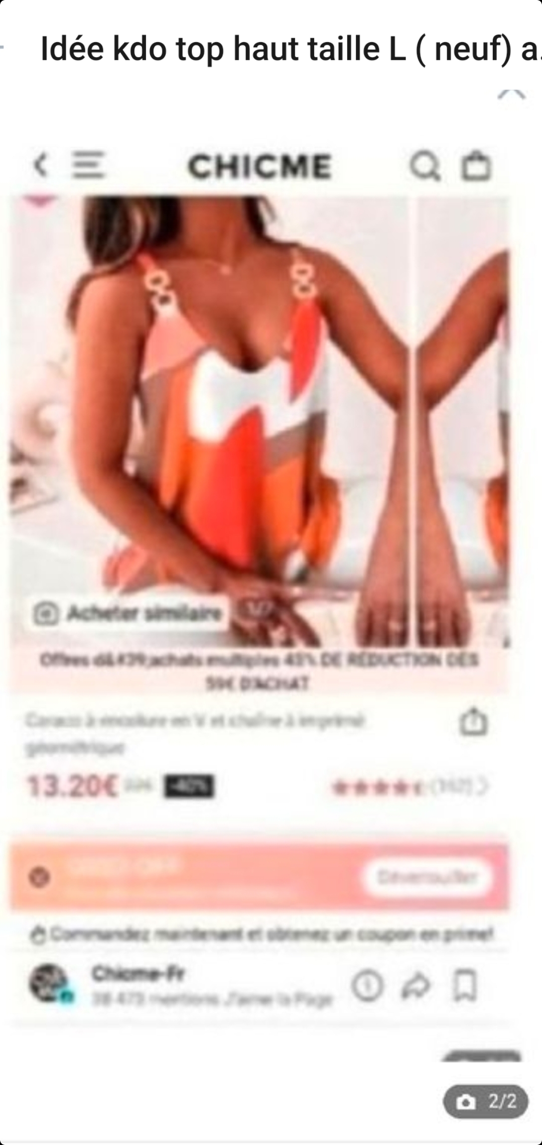 top haut taille 40 ( neuf) 7 Bron (69)