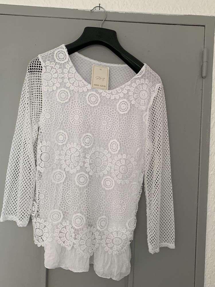 Haute dentelle blanc taille L / Marque Miss Azur Neuf  14 Nimes (30)