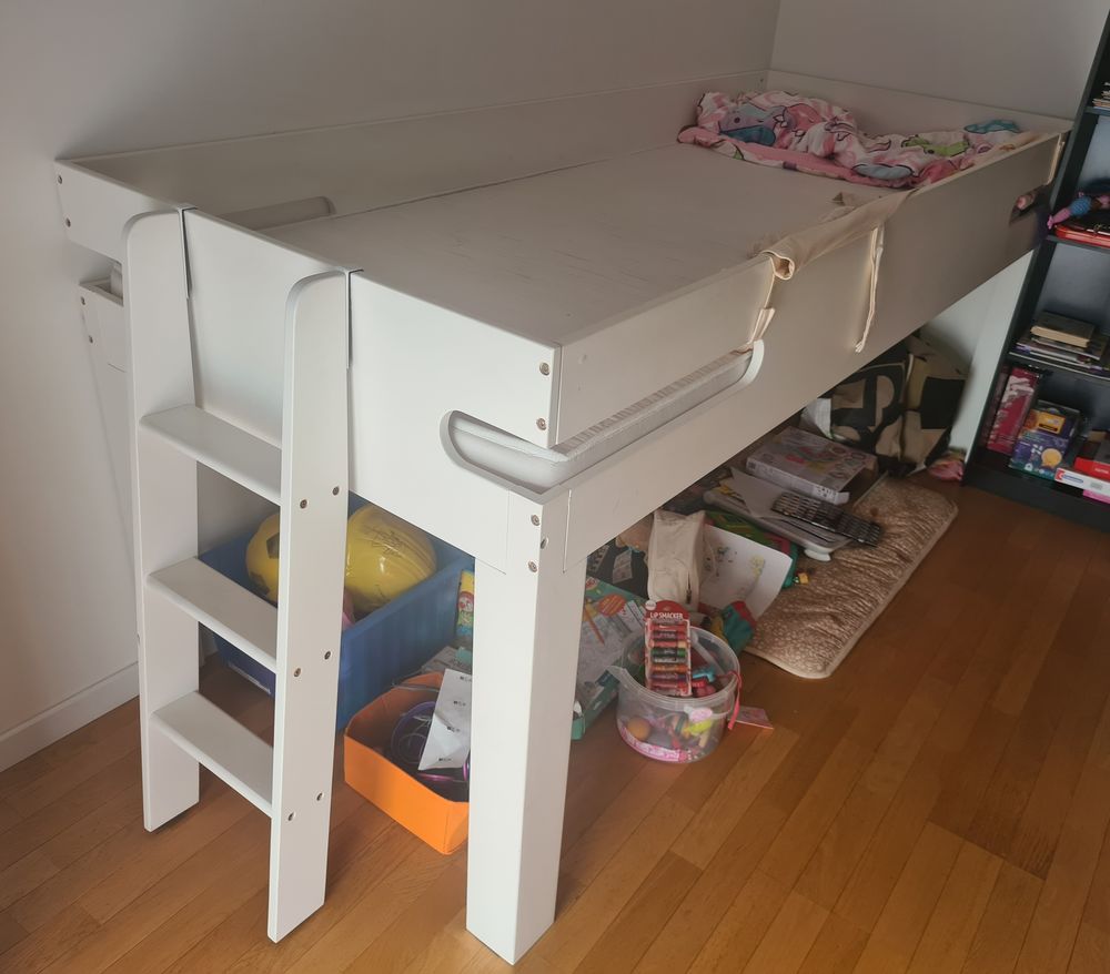 Lit mi-hauteur en bois massif pour enfant 200 Colombes (92)