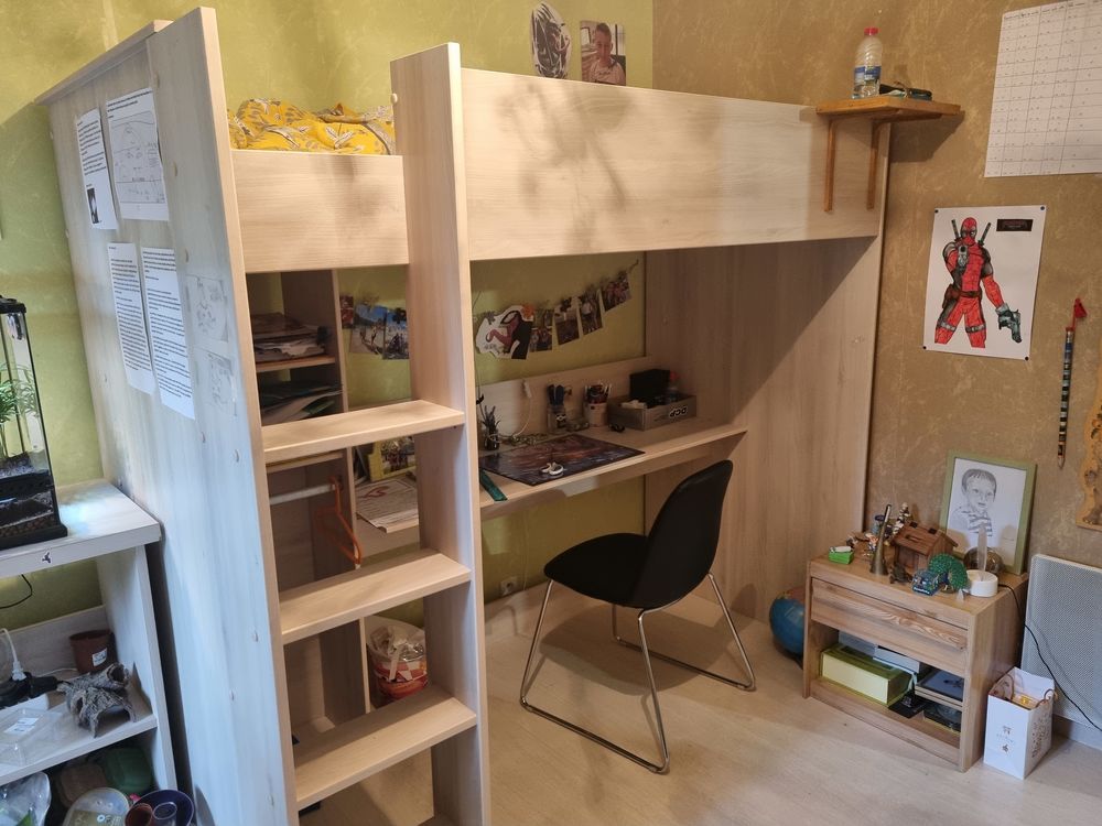 Lit en hauteur 1 personne 250 Vatan (36)