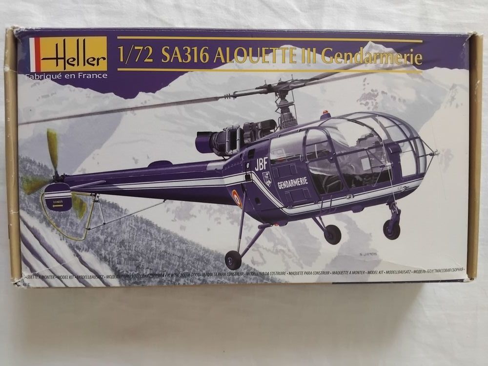 H�licopt�re SA 316 Alouette III Gendarmerie 1/72 Heller 9 Avignon (84)