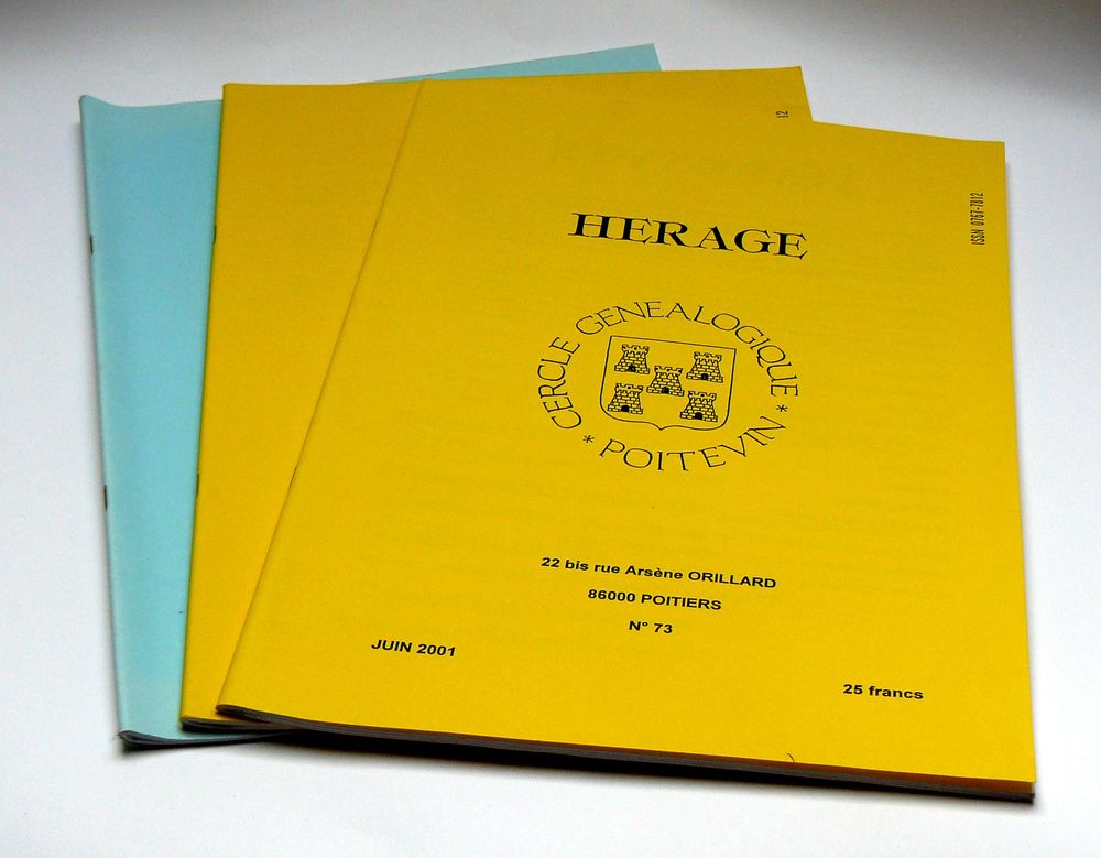 H�rage : Bulletins du Cercle G�n�alogique Poitevin - CGP 4 Argenteuil (95)