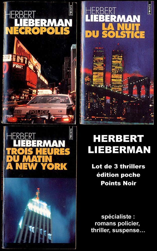 HERBERT LIEBERMAN / lot de 3 thriller 12 Antrain (35)