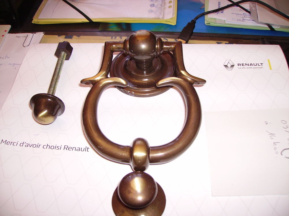 Heurtoir de porte laiton  laqu� marron neuf complet 25 Florange (57)