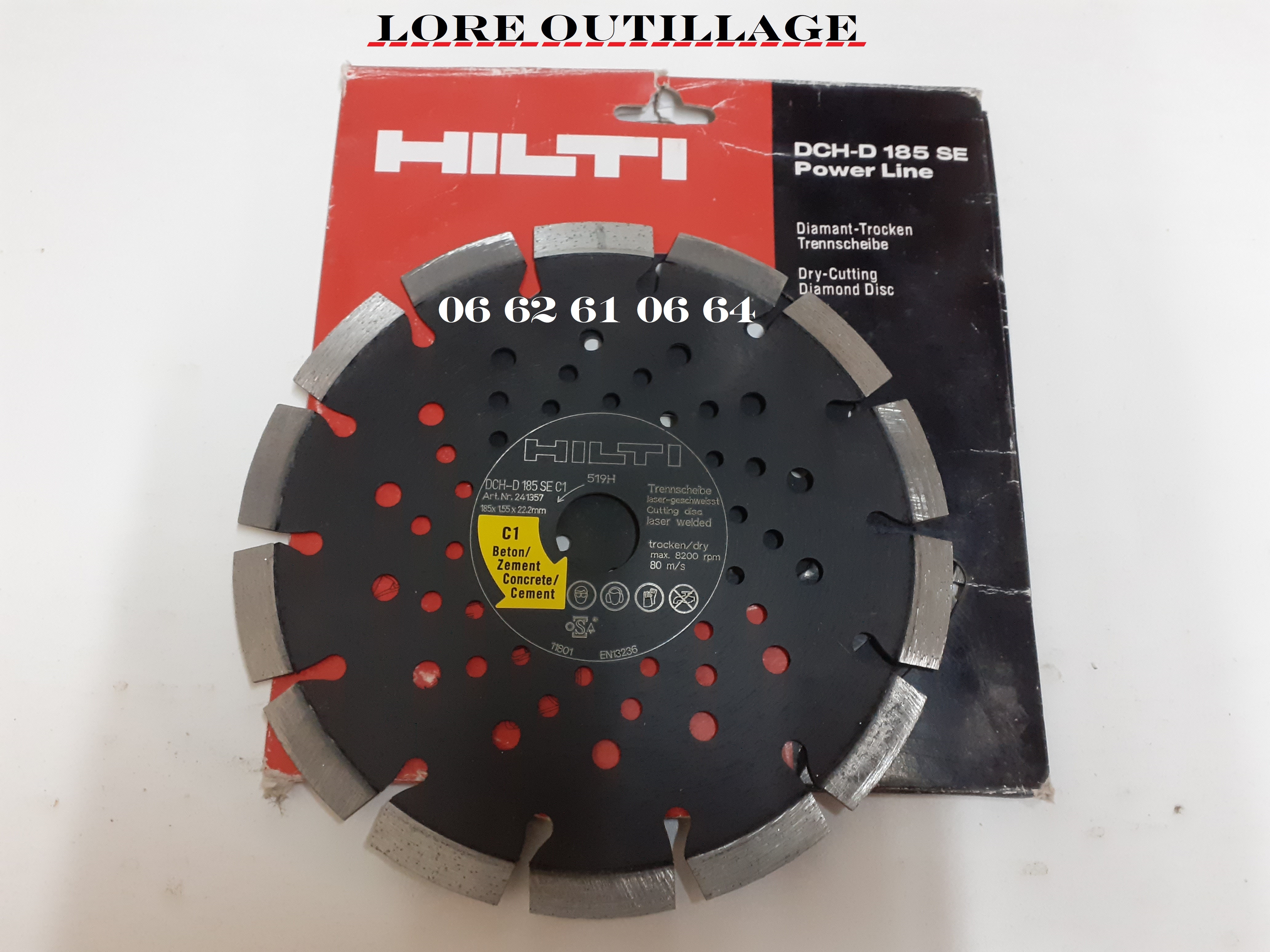 HILTI - Disque diamant 180 mm 125 Cagnes-sur-Mer (06)
