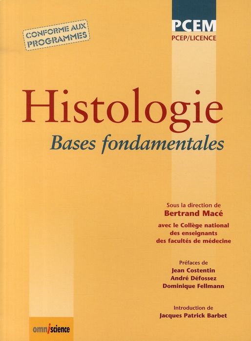Histologie ; bases fondamentales ; premi�re ann�e sant� 30 Amiens (80)