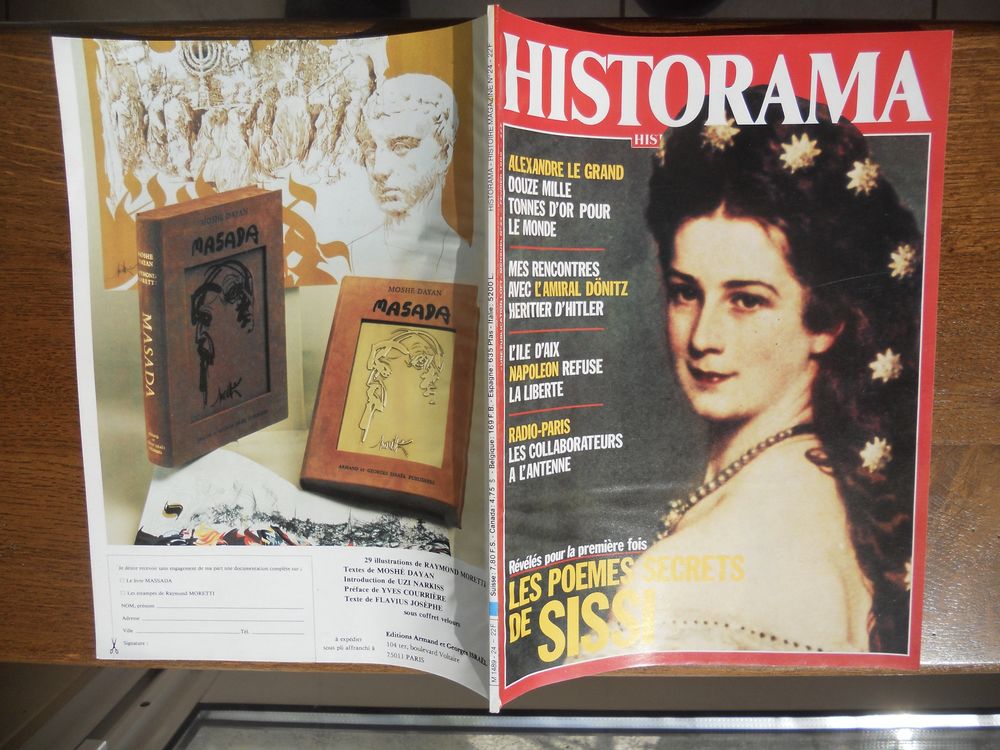 HISTORAMA. LES PO�MES SECRETS DE SISSI No 24 f�vrier 1986 3 Tours (37)