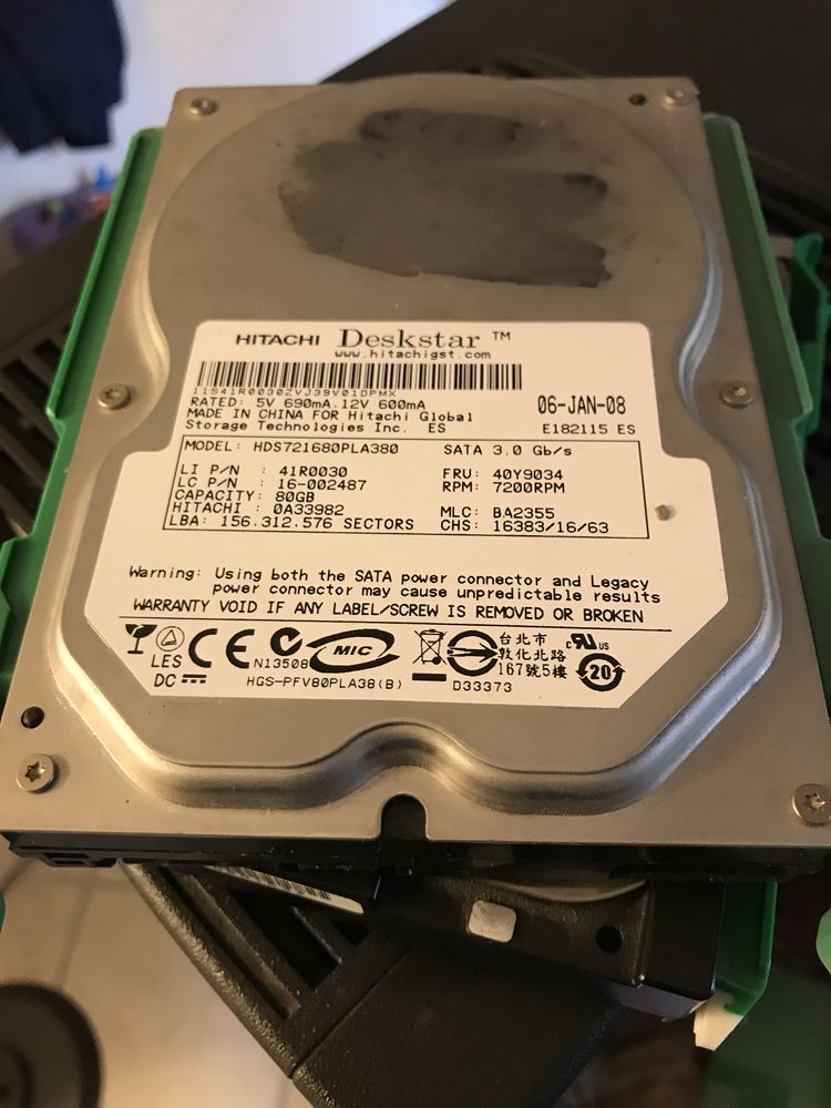 Hitachi Deskstar 7K160 80GB 7.2K 8MB SATA II 3.5'' HDS721680 35 Le Vernet (03)