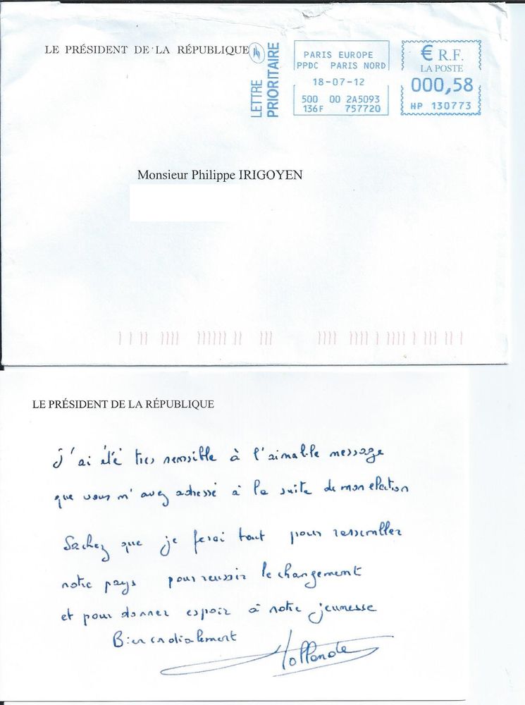 Hollande Fran�ois 150 Lourdes (65)