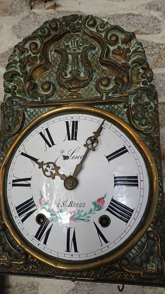 Horloge ancienne sign�e F. Lescop Saint Renan 0 Plobannalec-Lesconil (29)