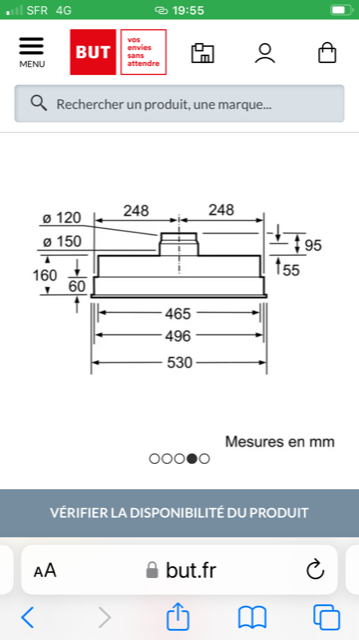 HOTTE ENCASTRABLE INOX SIEMENS LB55565 NEUVE
180 Montpellier (34)