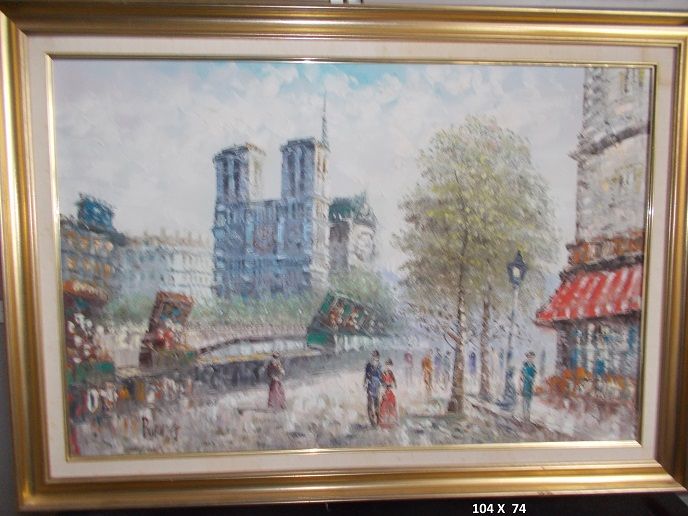 Huile sur toile NOTRE DAME grande dimension 0 Chartres (28)