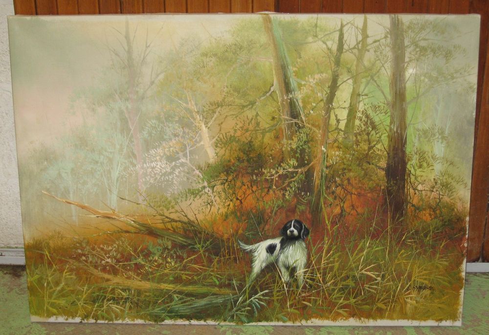 Huile sur toile sign�e L. Byford 100 Maule (78)