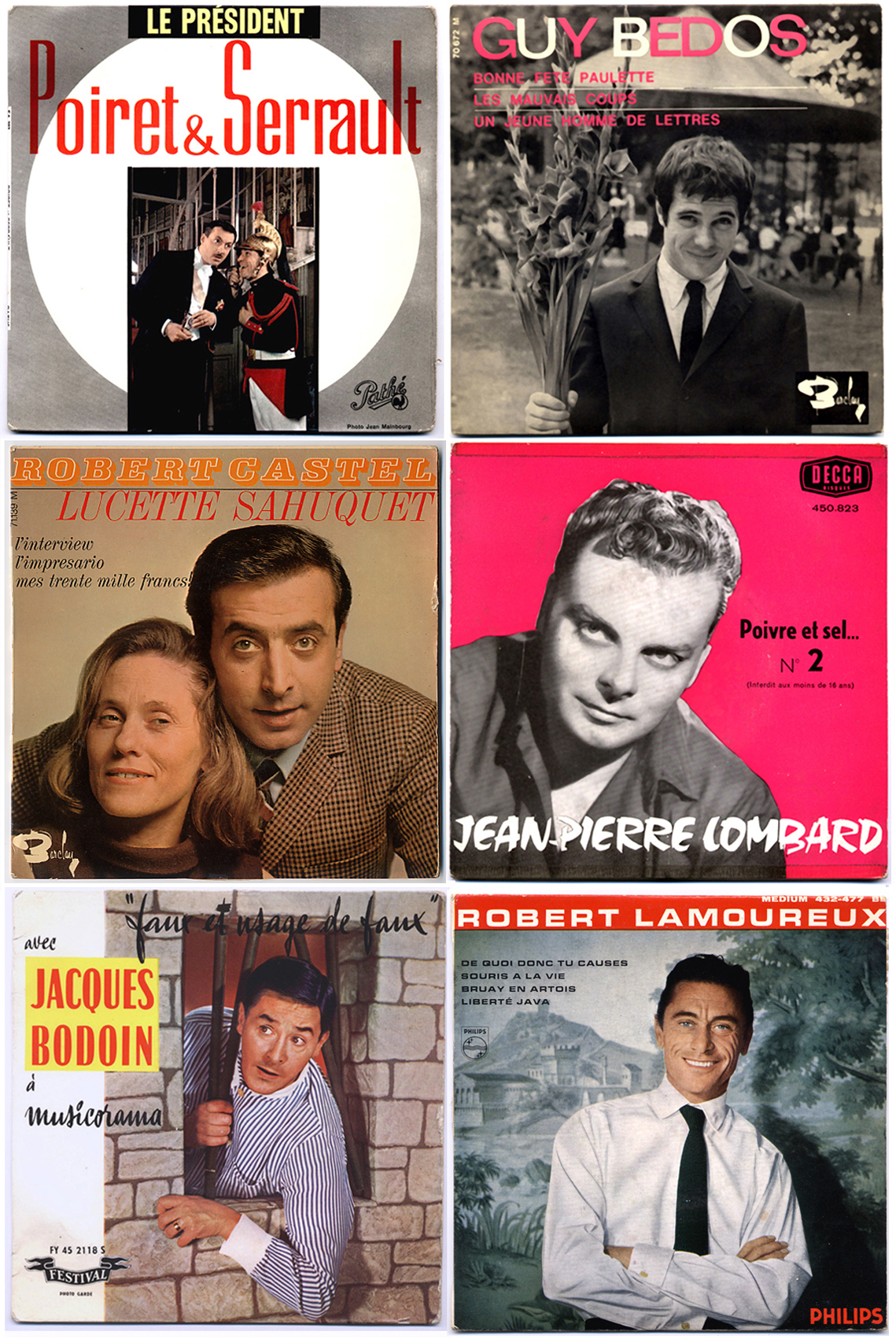 HUMORISTES ann�es 60 / lot de 6 EP (dont rares) 12 Antrain (35)