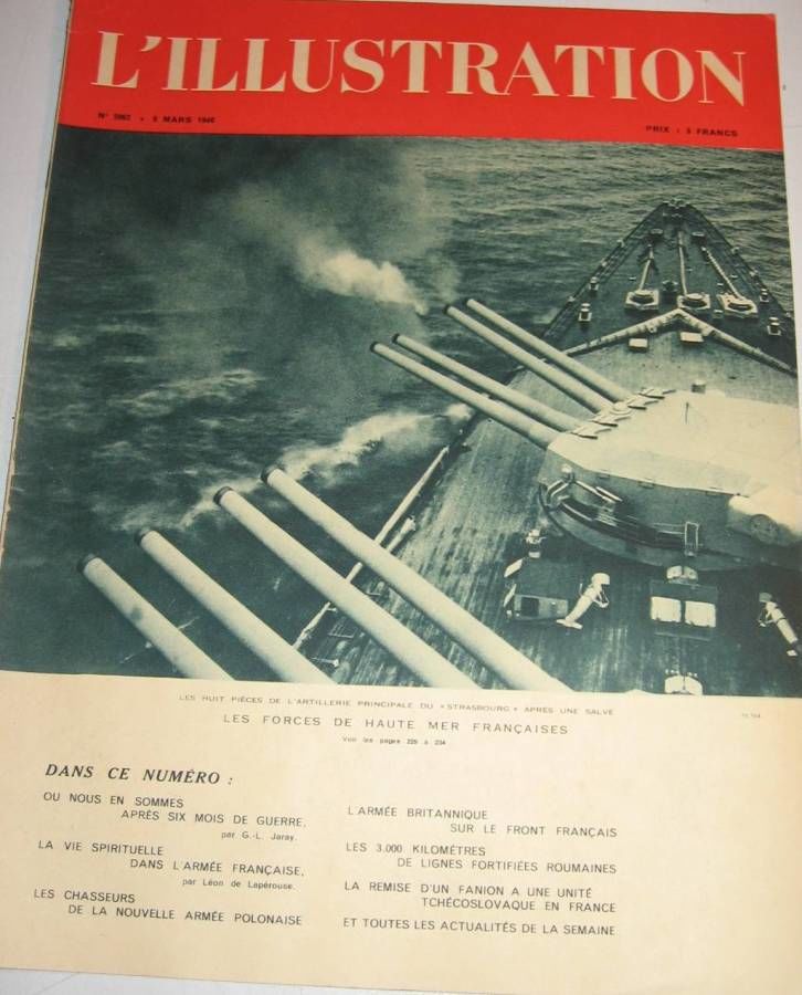 L' ILLUSTRATION  du 9 MARS 1940 -  6 MOIS DE GUERRE 4 Roissy-en-Brie (77)