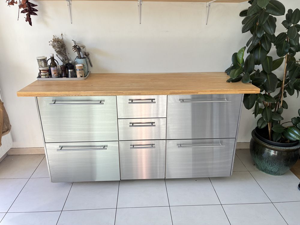 �lot de cuisine IKEA en Inox et fr�ne contreplaqu� 400 Saint-Ouen (93)