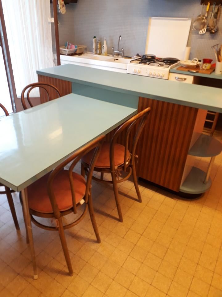 Ilot de cuisine + table vintage ann�es 60 300 La Garenne-Colombes (92)