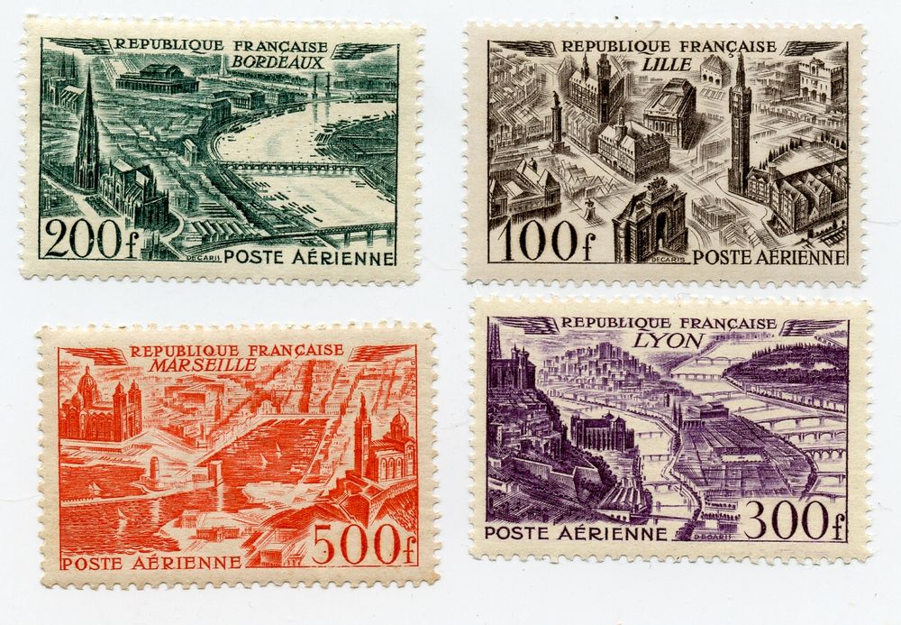 IMBRES FRANCE 1949  Poste A�rienne ** PA n� 24 � 27** 40 N�mes (30)