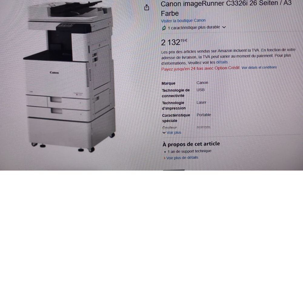 imprimante canon professionnelle IMAGERUNNER C3326i 1300 Saint-Denis (93)