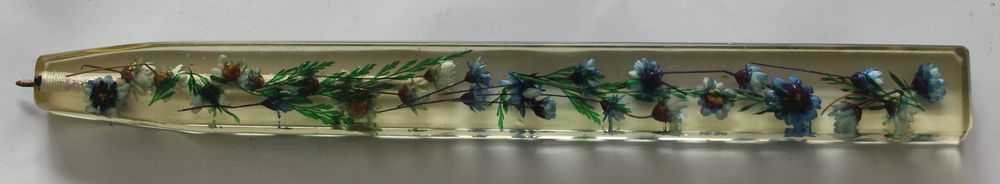 Inclusion vintage 60-70 stylo fleuri 15 Issy-les-Moulineaux (92)